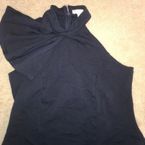 Blue asymmetrical top